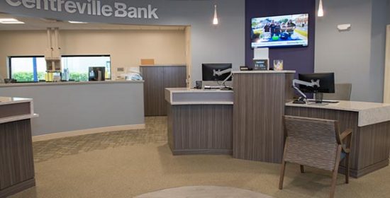 A modern transformed bank branch in Rhode Island.