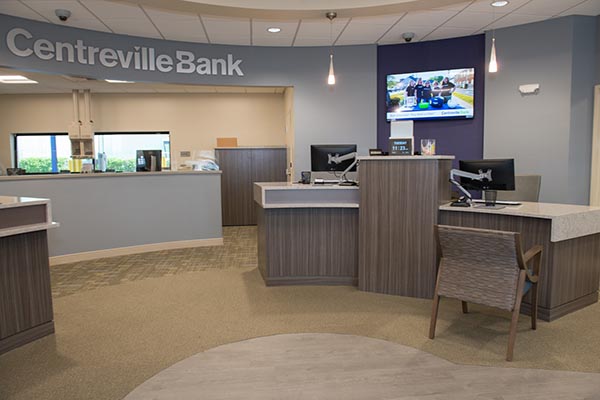 A modern transformed bank branch in Rhode Island.