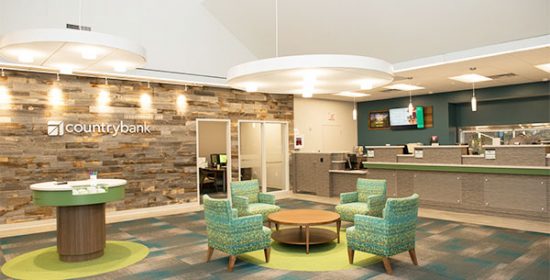 The new branch platform at Country Bank in Ludlow, MA.