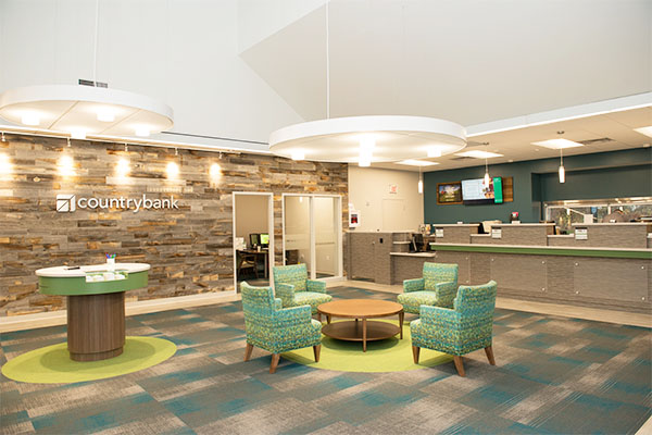 The new branch platform at Country Bank in Ludlow, MA.