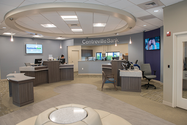 Bank branches need to be open and welcoming and be branded distinctively. 