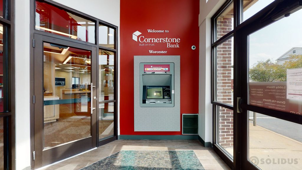 Custom Lighting, Fresh Color Palette Create New Look for Cornerstone Bank Solidus